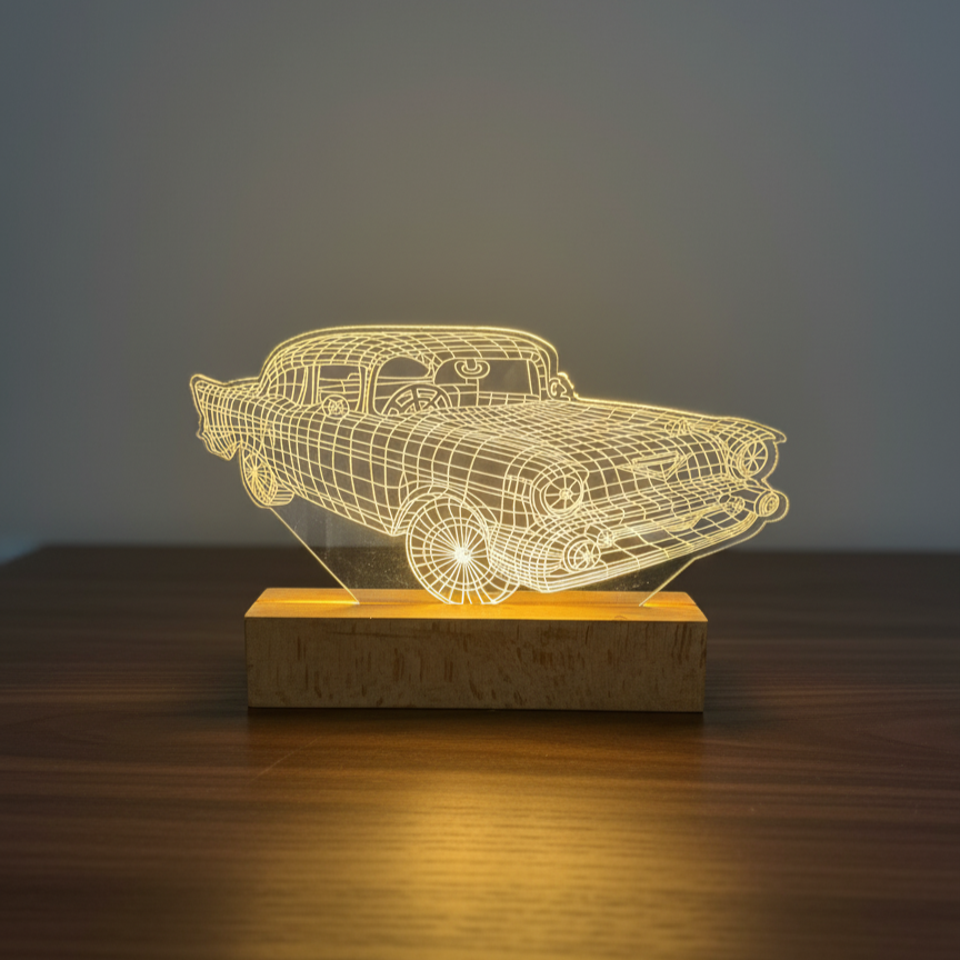 Retro Ride LED Acrylic Lamp