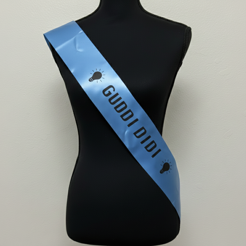 Blue Party Sash
