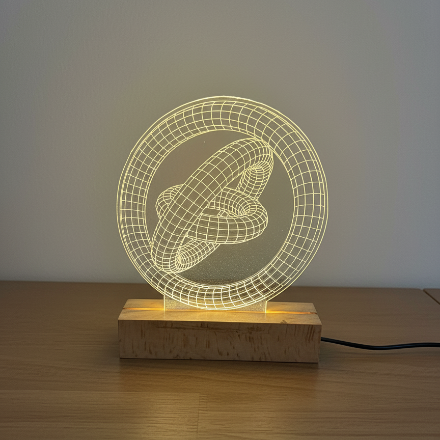 Infinity Knot LED Acrylic Lamp
