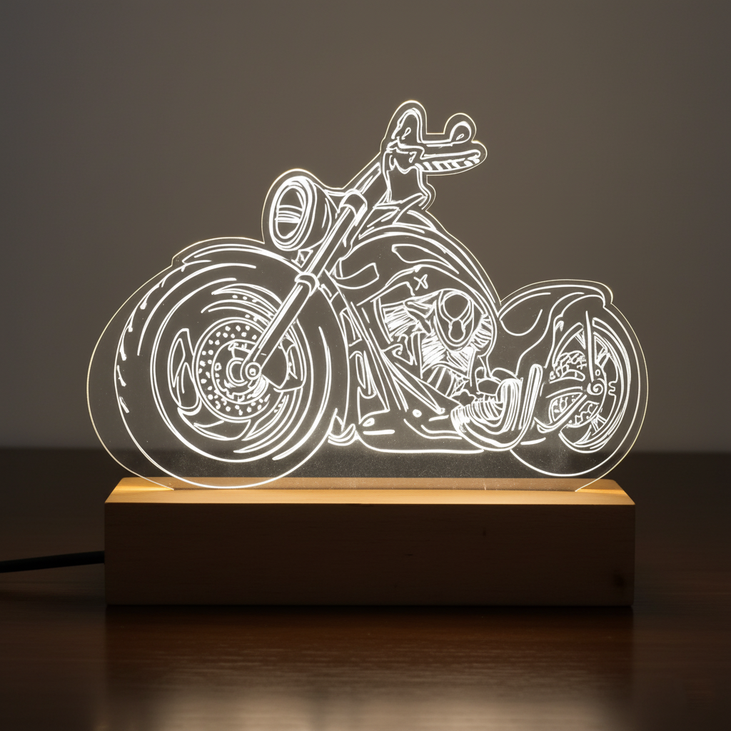 Rebel Rider LED Acrylic Lamp