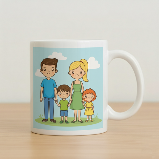 Happy Family Mug – Son & Daughter Edition