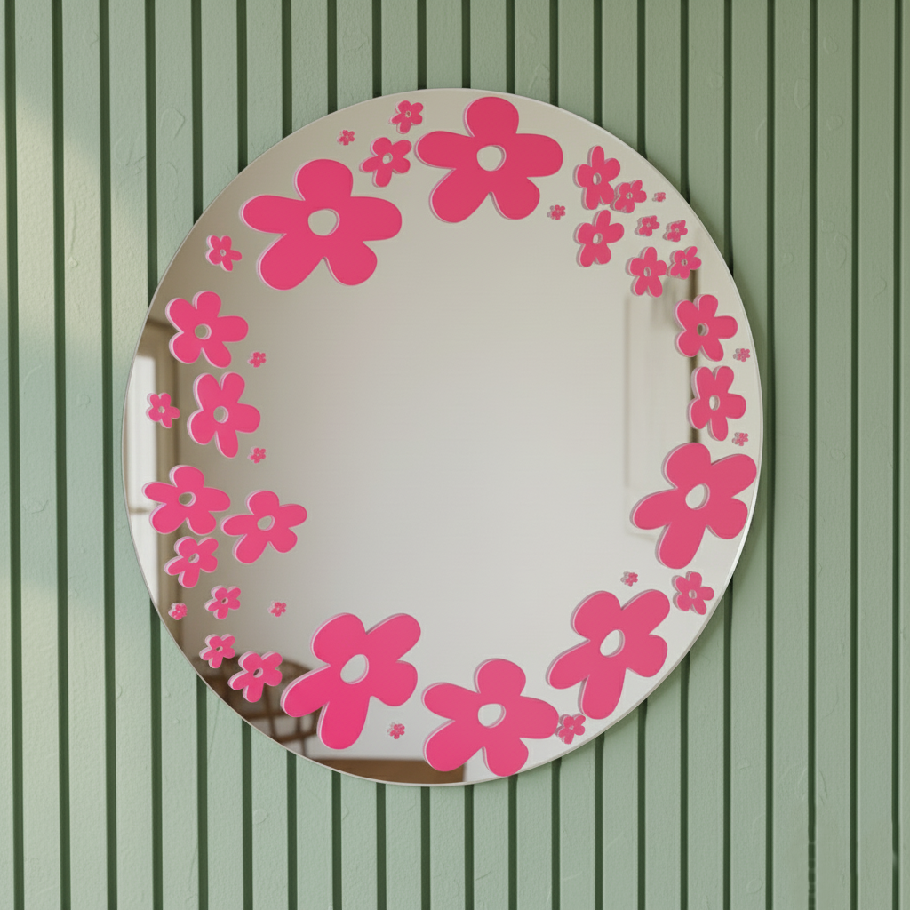 Floral Bliss Aesthetic Mirror