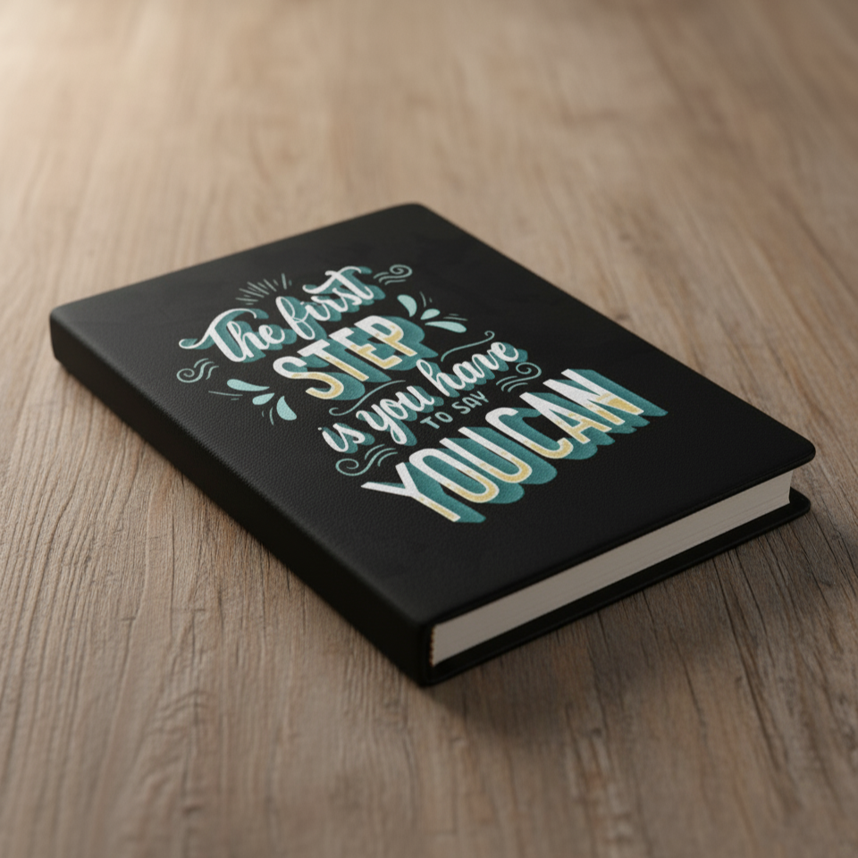 Black Printed Diary
