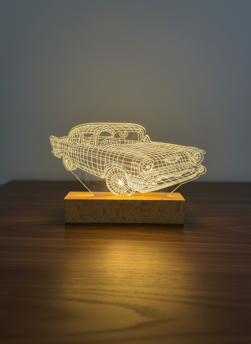 Retro Ride LED Acrylic Lamp