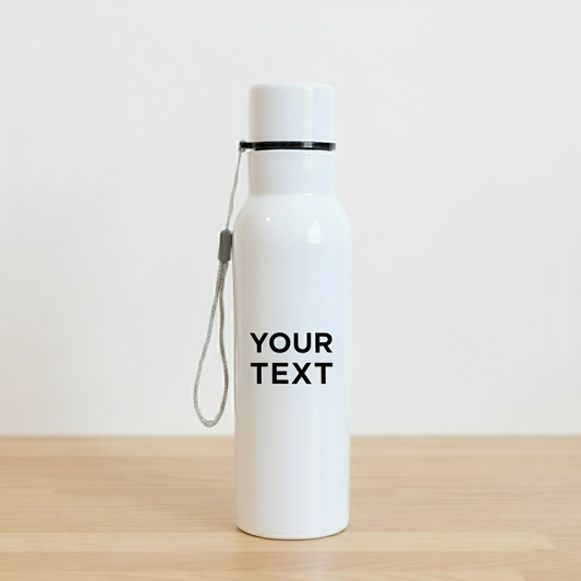 Custom Text Printed Steel Bottle