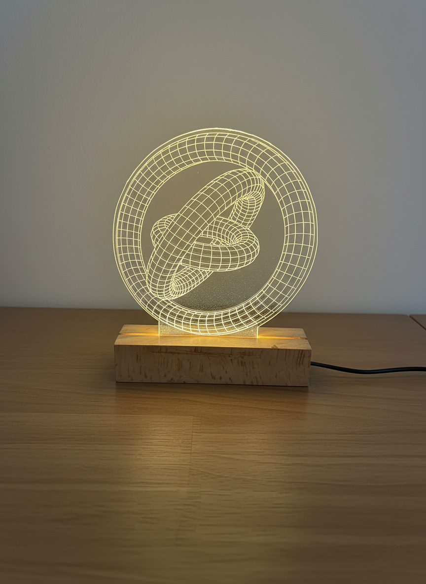 Infinity Knot LED Acrylic Lamp