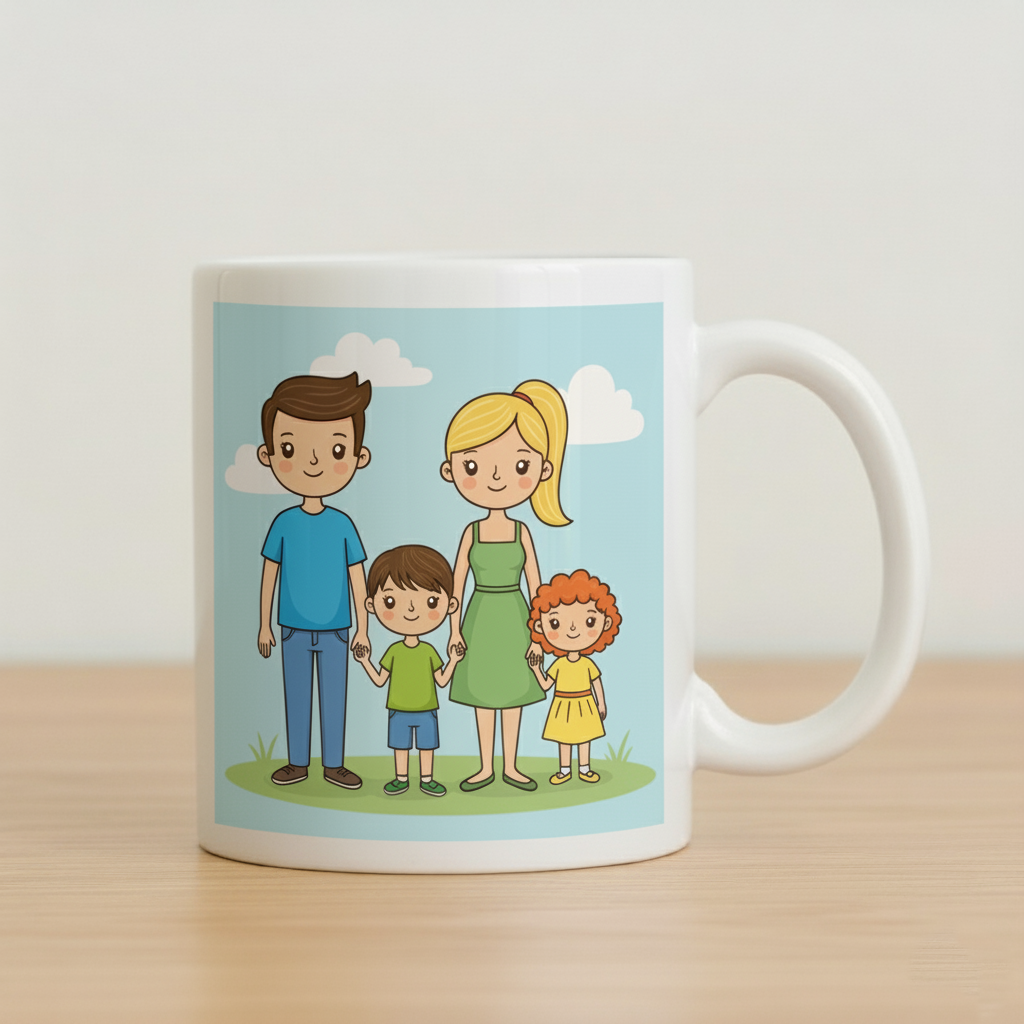 Happy Family Mug – Son & Daughter Edition