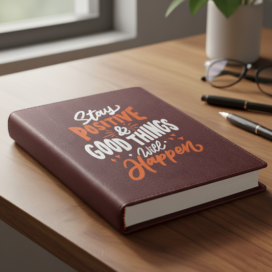 Maroon Printed Diary