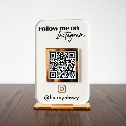 Custom Acrylic Social Media and QR Code Sign