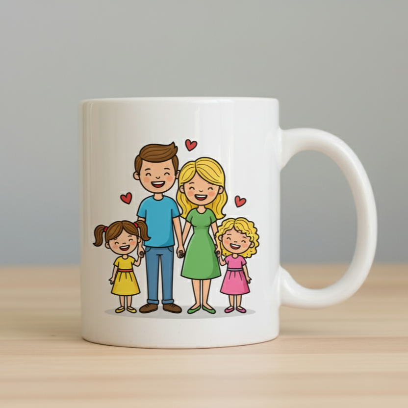 Happy Family Mug – Girls Edition