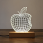 Grid Apple LED Acrylic Lamp