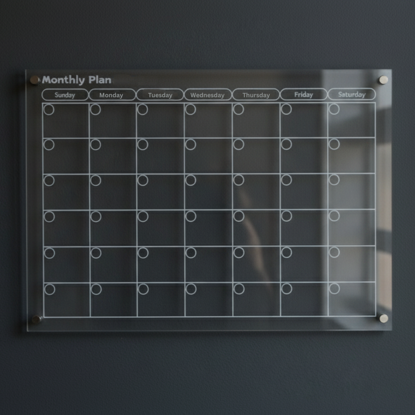 Acrylic Monthly Planner